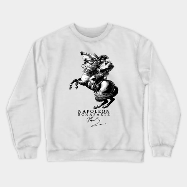 Napoleon on horseback crossing the Alps Crewneck Sweatshirt by StabbedHeart